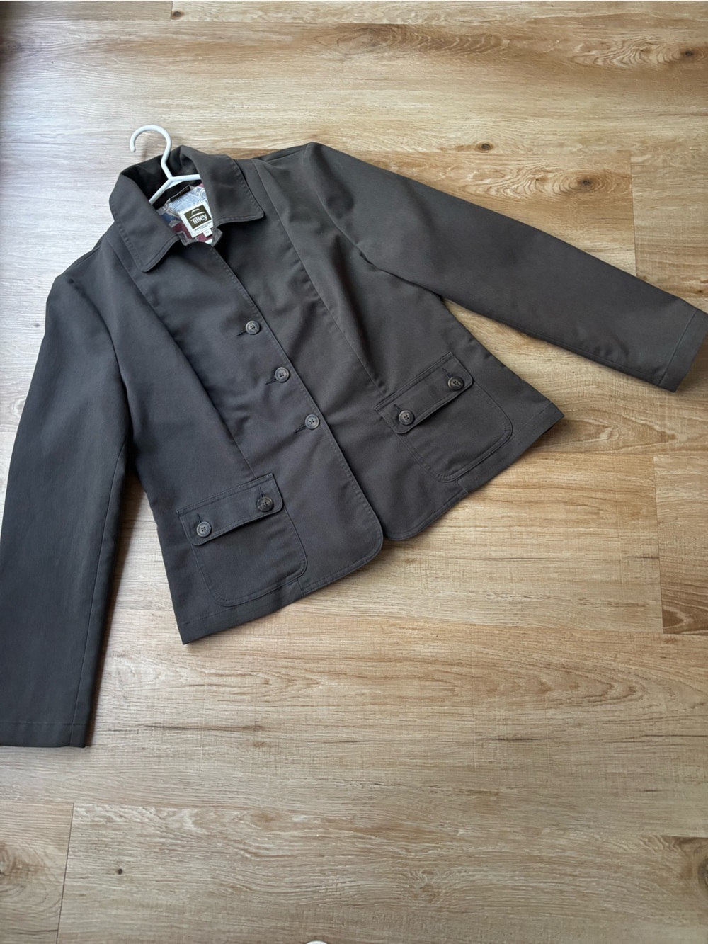 Tilley Olive Tailored Button-Front Blazer Jacket - Picture 5 of 12